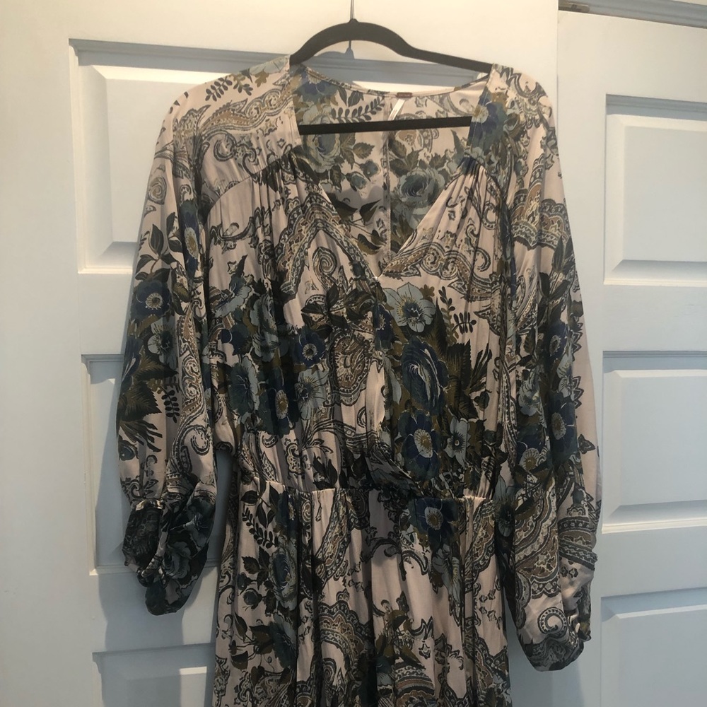 Free People floral mini dress NWOT Size L